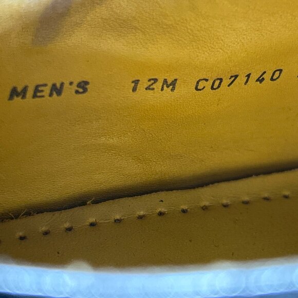 Cole Haan Eaton Mens Size 12 M Dress Shoes Leather Oxford Black Apron Square Toe - Picture 9 of 11